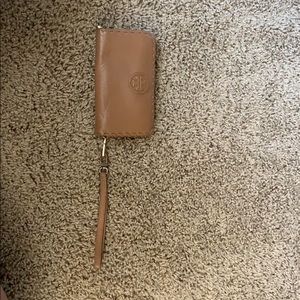 Tory Burch wallet with attached leather keychain